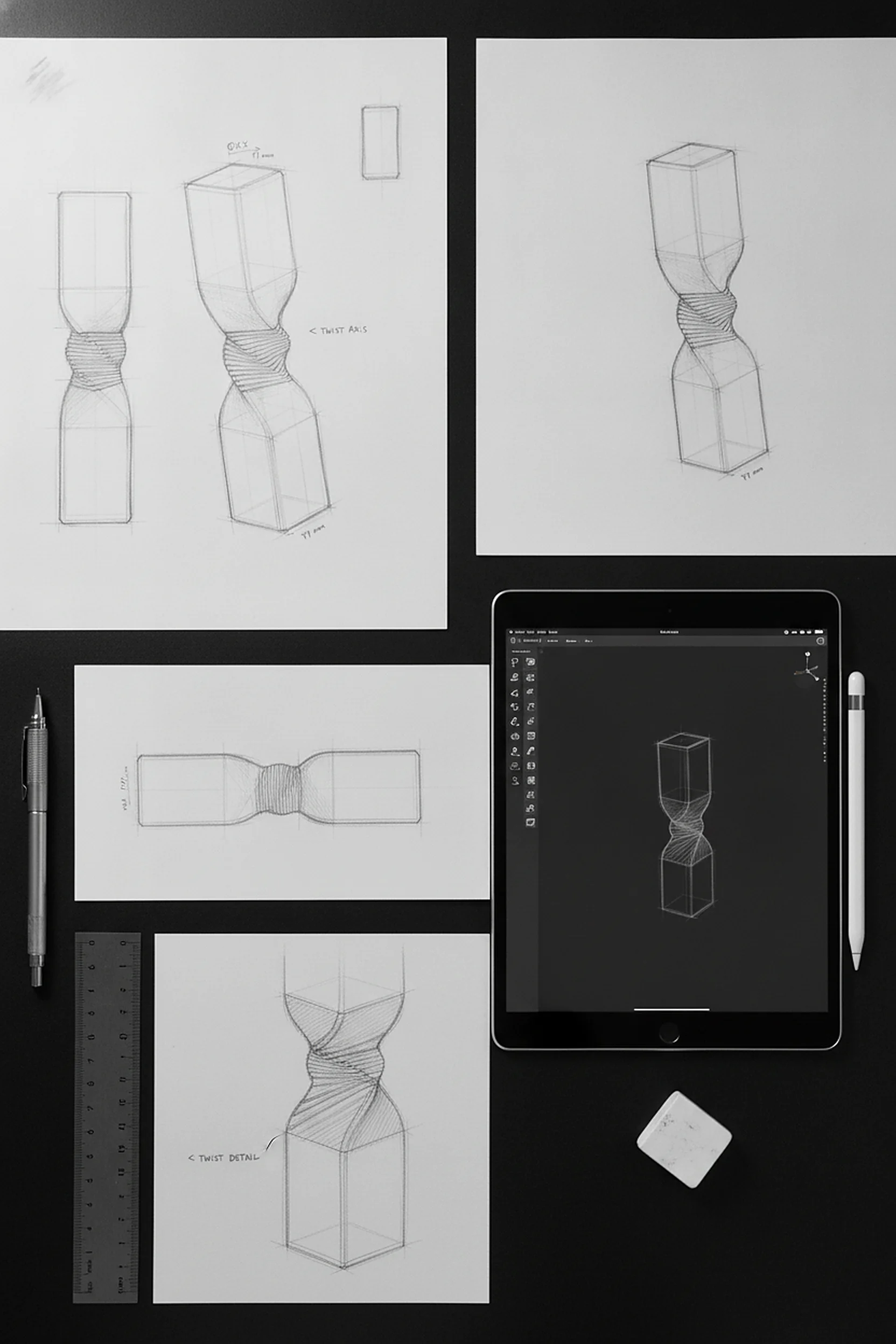 Trophy design and CAD development at the workbench