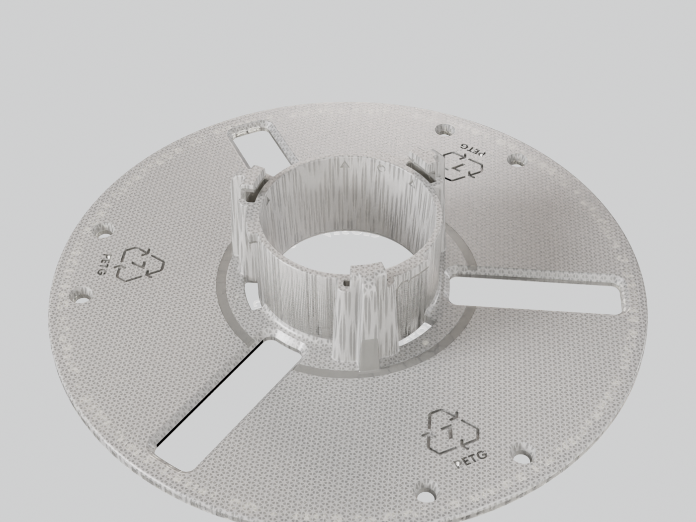 Inner face of the ECO Spool 2.1 B-side, showing the ring groove